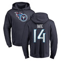 Jdoa T.Titans #14 Carnell Tate Player Navy Logo Pullover Hoodies Home Game Stitched Jerseys
