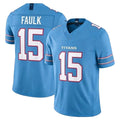 Jdoa T.Titans #15 Keldric Faulk Player Light Blue Team Vapor F.U.S.E. Limited Home Game Stitched Jerseys