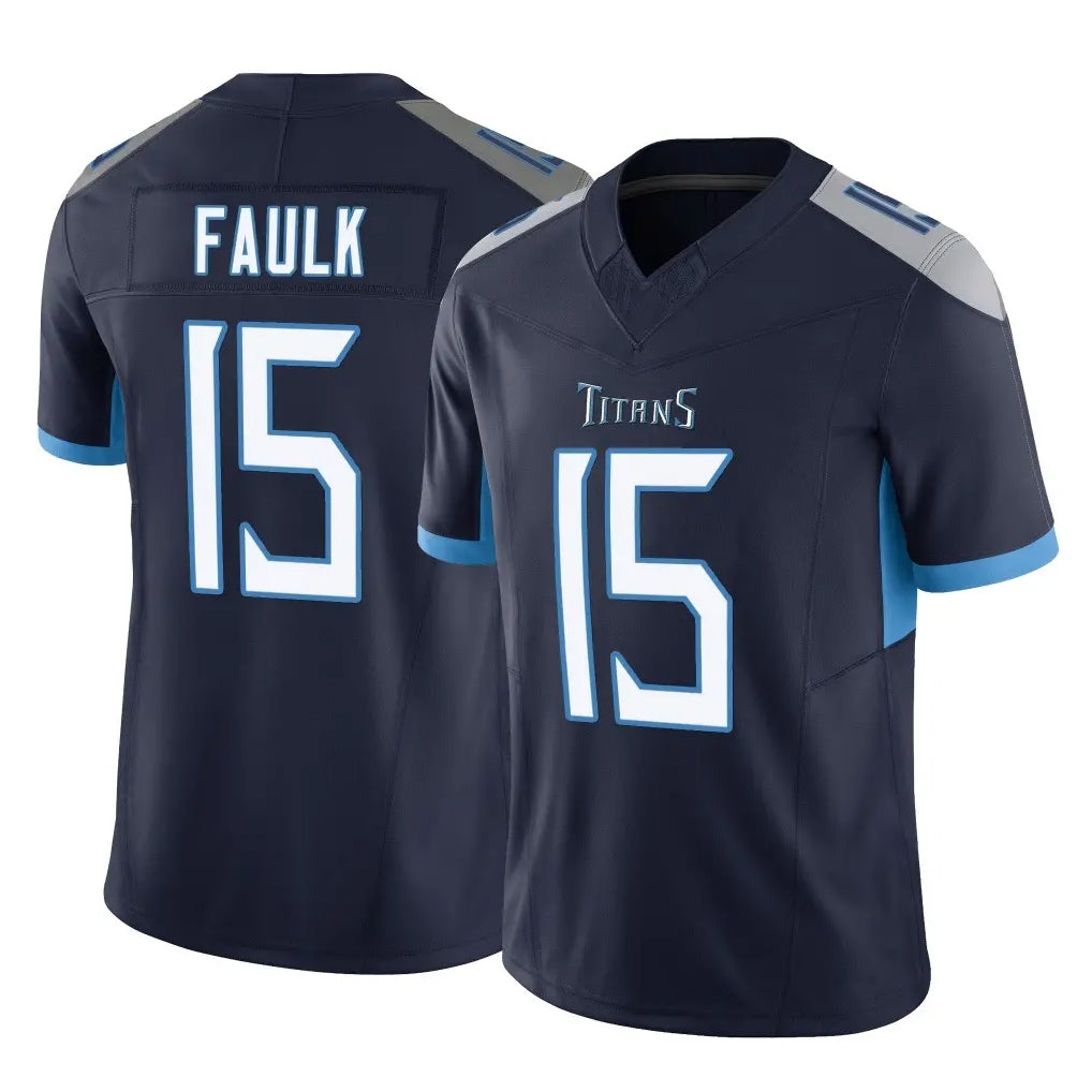 Jdoa T.Titans #15 Keldric Faulk Player Navy Limited Vapor F.U.S.E. Home Game Stitched Jerseys