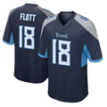 Jdoa T.Titans #18 Cor'Dale Flott Player Navy Home Game Stitched Jerseys