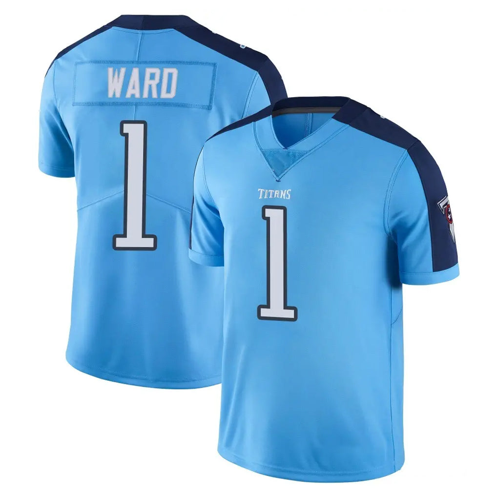 Jdoa T.Titans #1 Cameron Ward Player Light Blue Limited Color Rush Home Game Stitched Jerseys