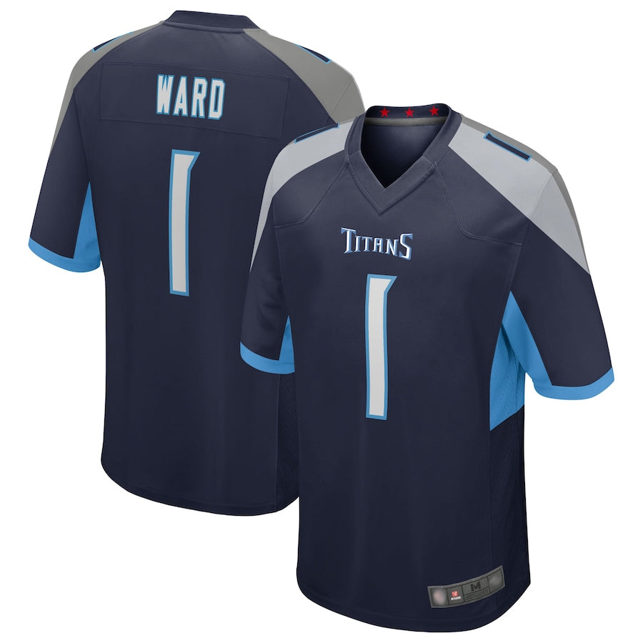 Jdoa T.Titans #1 Cameron Ward Player Navy Game Stitched Jerseys