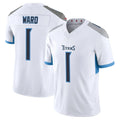 Jdoa T.Titans #1 Cameron Ward Player White 2025 Vapor Limited Home Game Stitched Jerseys