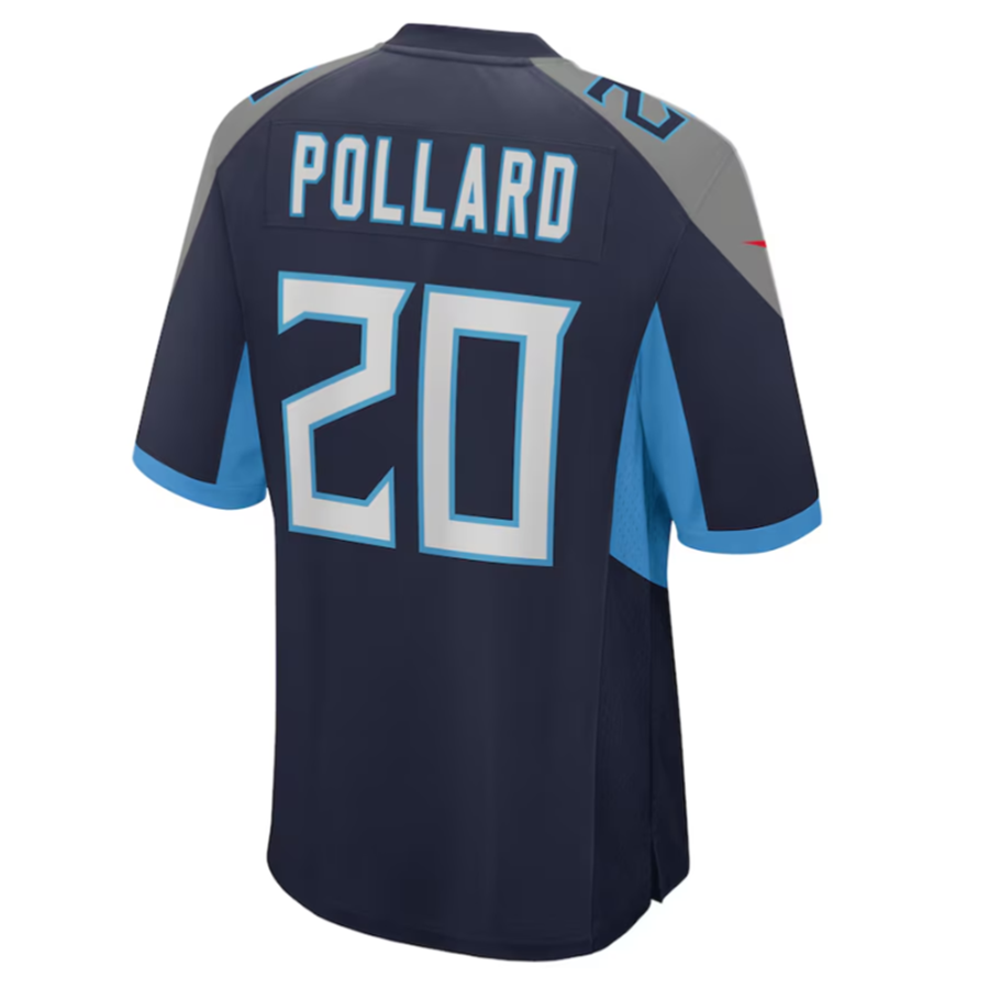 Jdoa T.Titans #20 Tony Pollard Navy Game Player Jersey Stitched Jersey