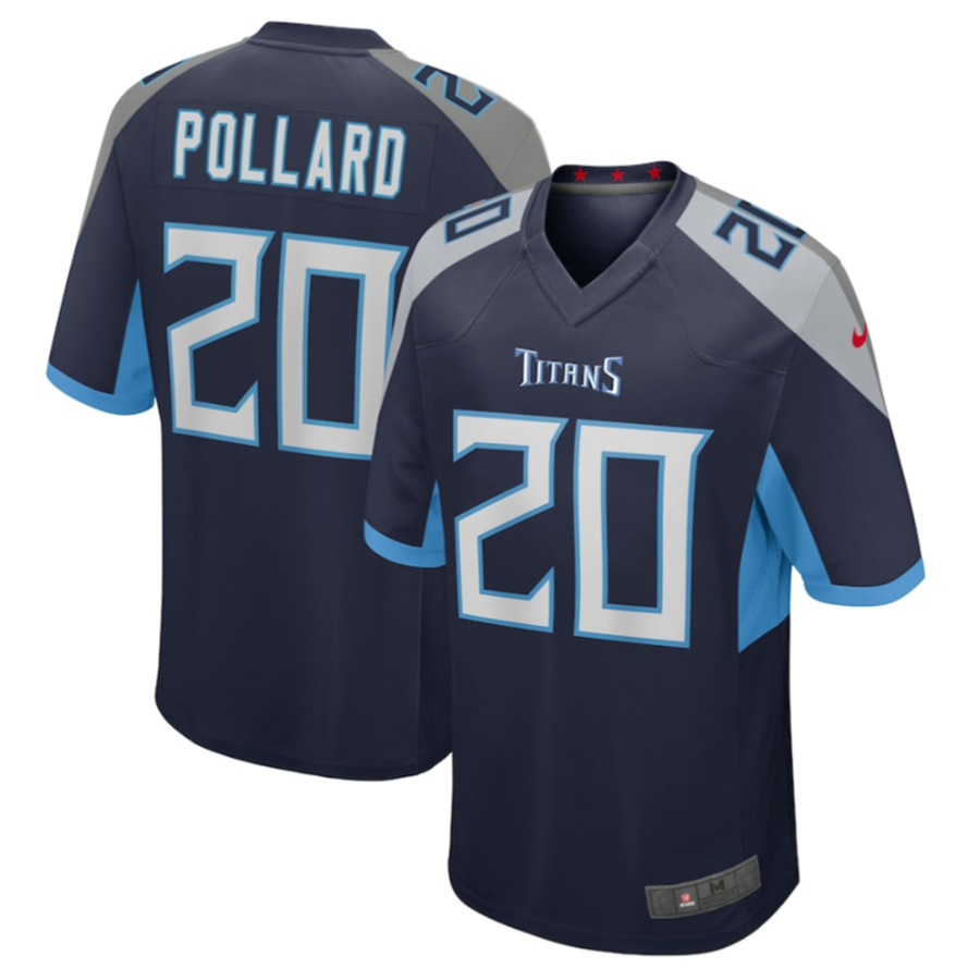 Jdoa T.Titans #20 Tony Pollard Navy Game Player Jersey Stitched Jerseys