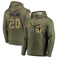 Jdoa T.Titans #20 Tony Pollard Player Camo Salute To Service Hoodies Olive Stitched Jerseys