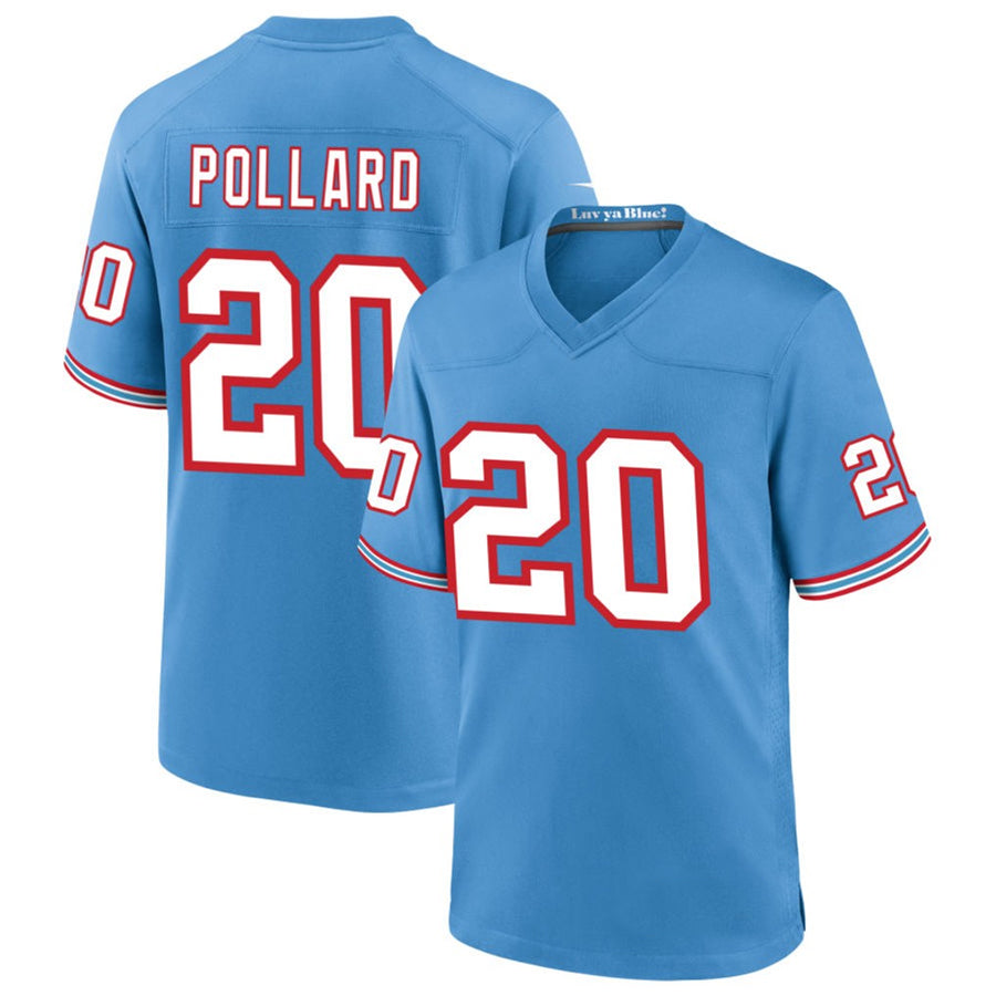 Jdoa T.Titans #20 Tony Pollard Player Light Blue Throwback Alternate Game Stitched Jerseys