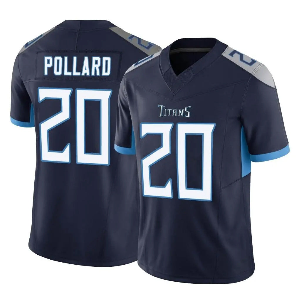 Jdoa T.Titans #20 Tony Pollard Player Navy Limited Vapor F.U.S.E. Home Game Stitched Jerseys