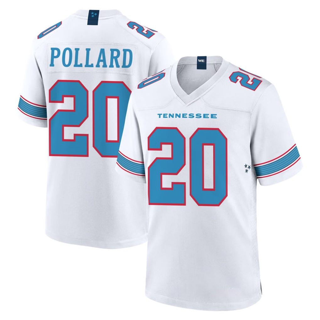 Jdoa T.Titans #20 Tony Pollard Player White 2026 Game Home Stitched Jerseys