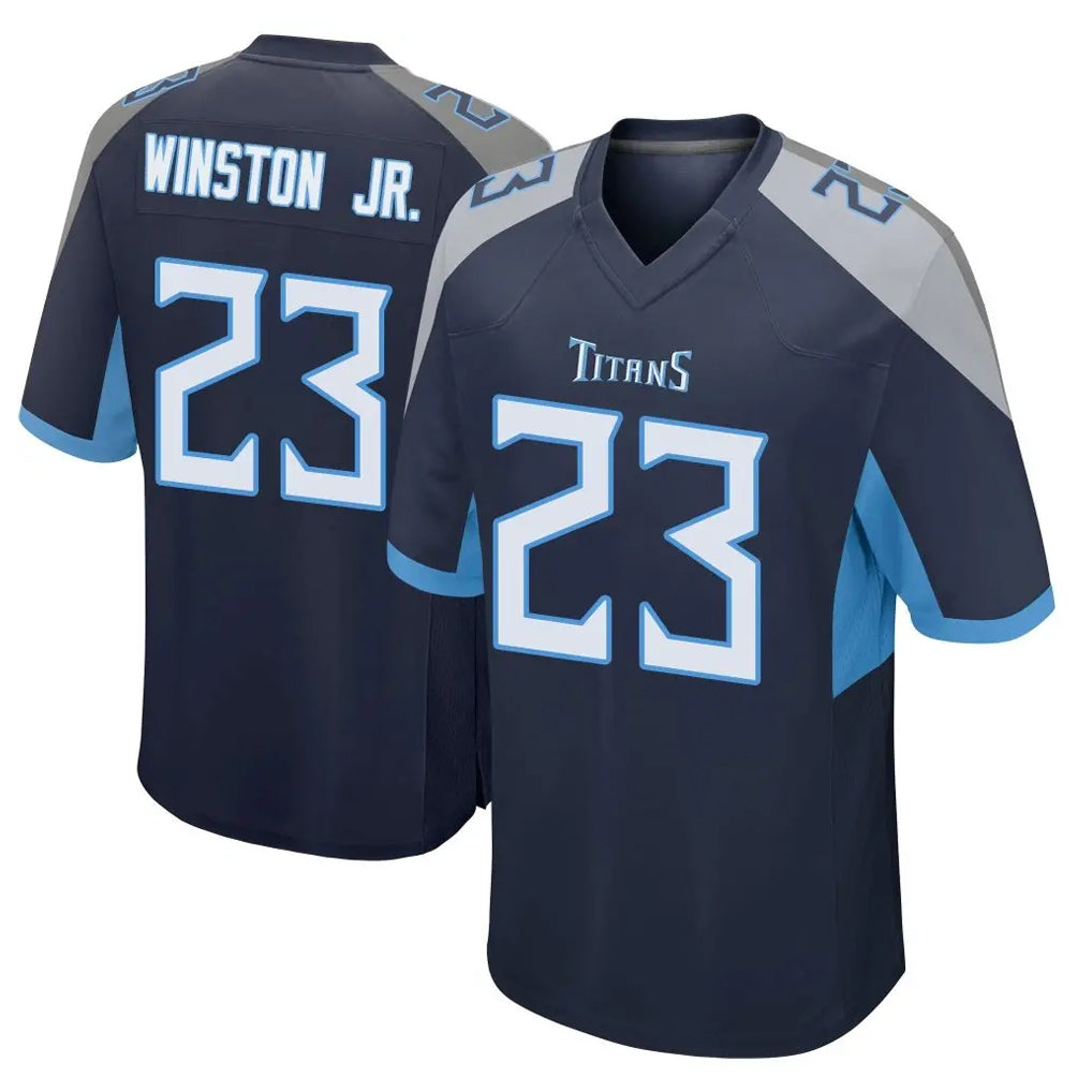Jdoa T.Titans #23 Kevin Winston Jr. Player Navy Home Game Stitched Jerseys