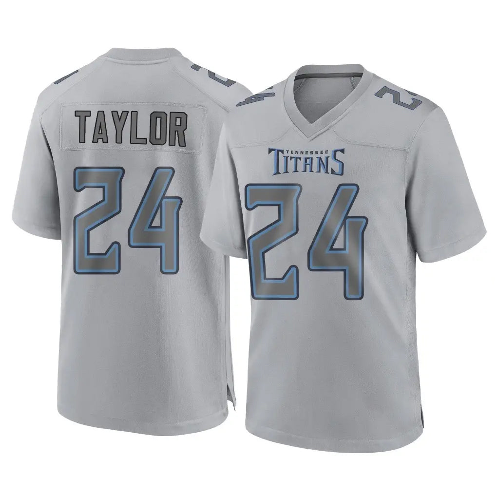 Jdoa T.Titans #24 Alontae Taylor Player Gray Atmosphere Fashion Home Game Stitched Jerseys