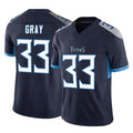 Jdoa T.Titans #33 Cedric Gray Player Navy Limited Vapor F.U.S.E. Home Game Stitched Jerseys