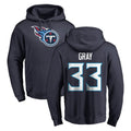 Jdoa T.Titans #33 Cedric Gray Player Navy Logo Pullover Hoodies Home Game Stitched Jerseys
