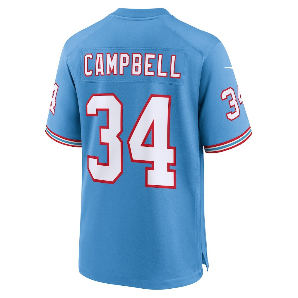 Jdoa T.Titans #34 Earl Campbell Light Blue Retired Player Alternate Game Stitched Jerseys
