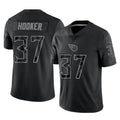 Jdoa T.Titans #37 Amani Hooker Player Black Limited Reflective Home Game Stitched Jerseys