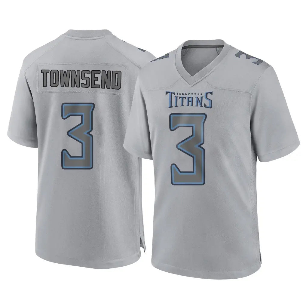 Jdoa T.Titans #3 Tommy Townsend Player Gray Atmosphere Fashion Home Game Stitched Jerseys