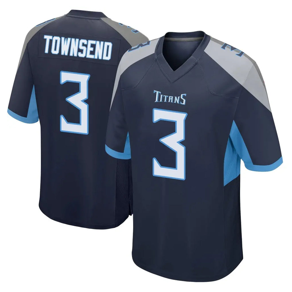 Jdoa T.Titans #3 Tommy Townsend Player Navy Home Game Stitched Jerseys