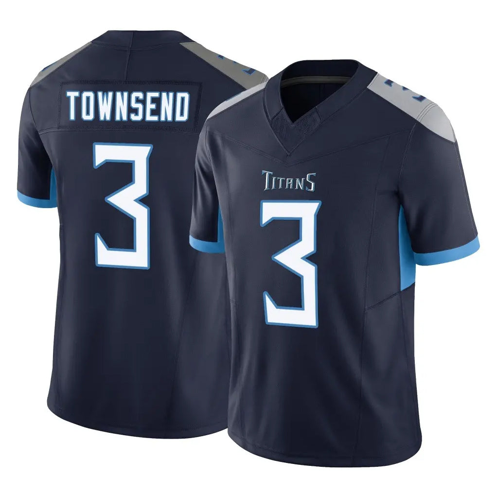 Jdoa T.Titans #3 Tommy Townsend Player Navy Limited Vapor F.U.S.E. Home Game Stitched Jerseys