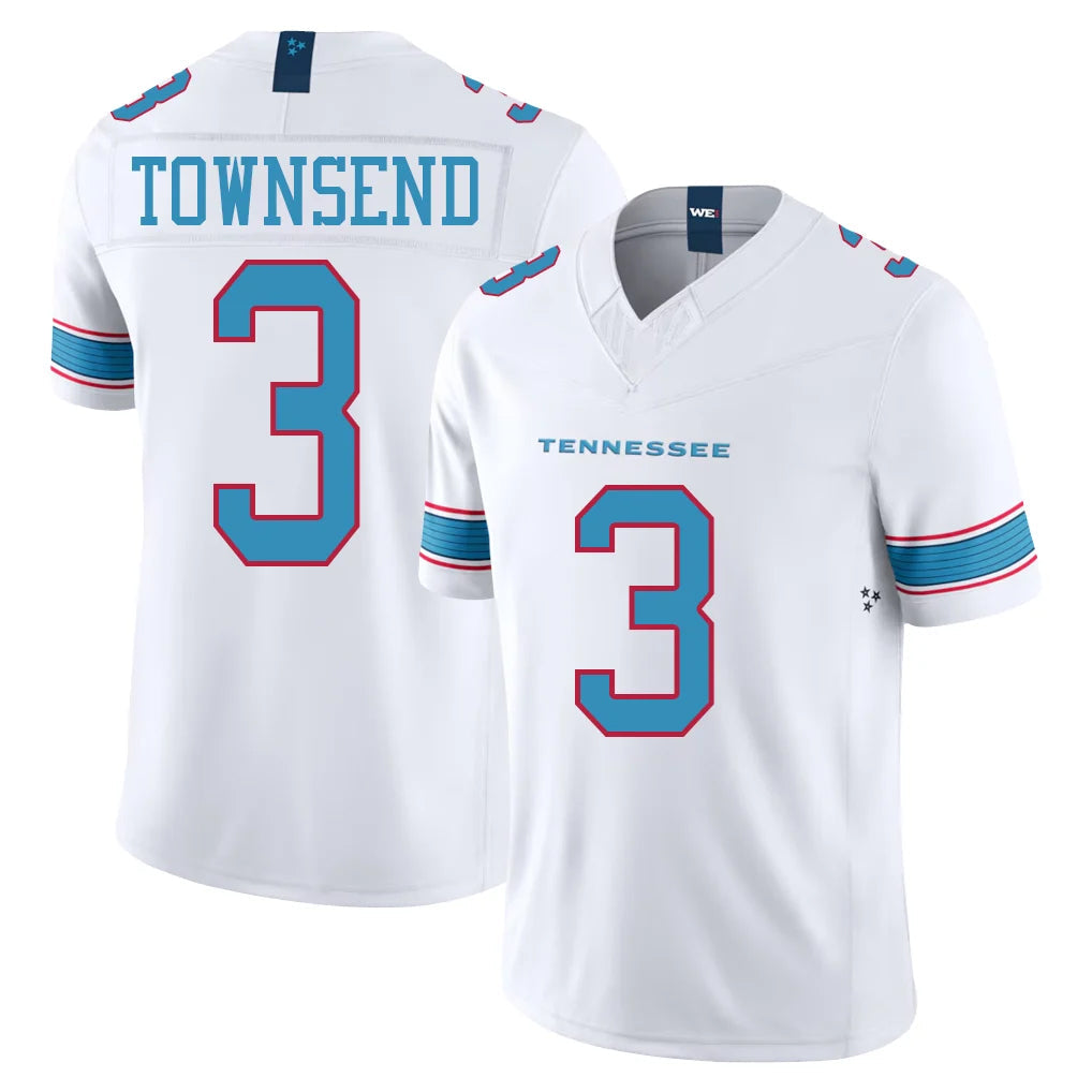 Jdoa T.Titans #3 Tommy Townsend Player White Limited Vapor F.U.S.E. Home Game Stitched Jerseys