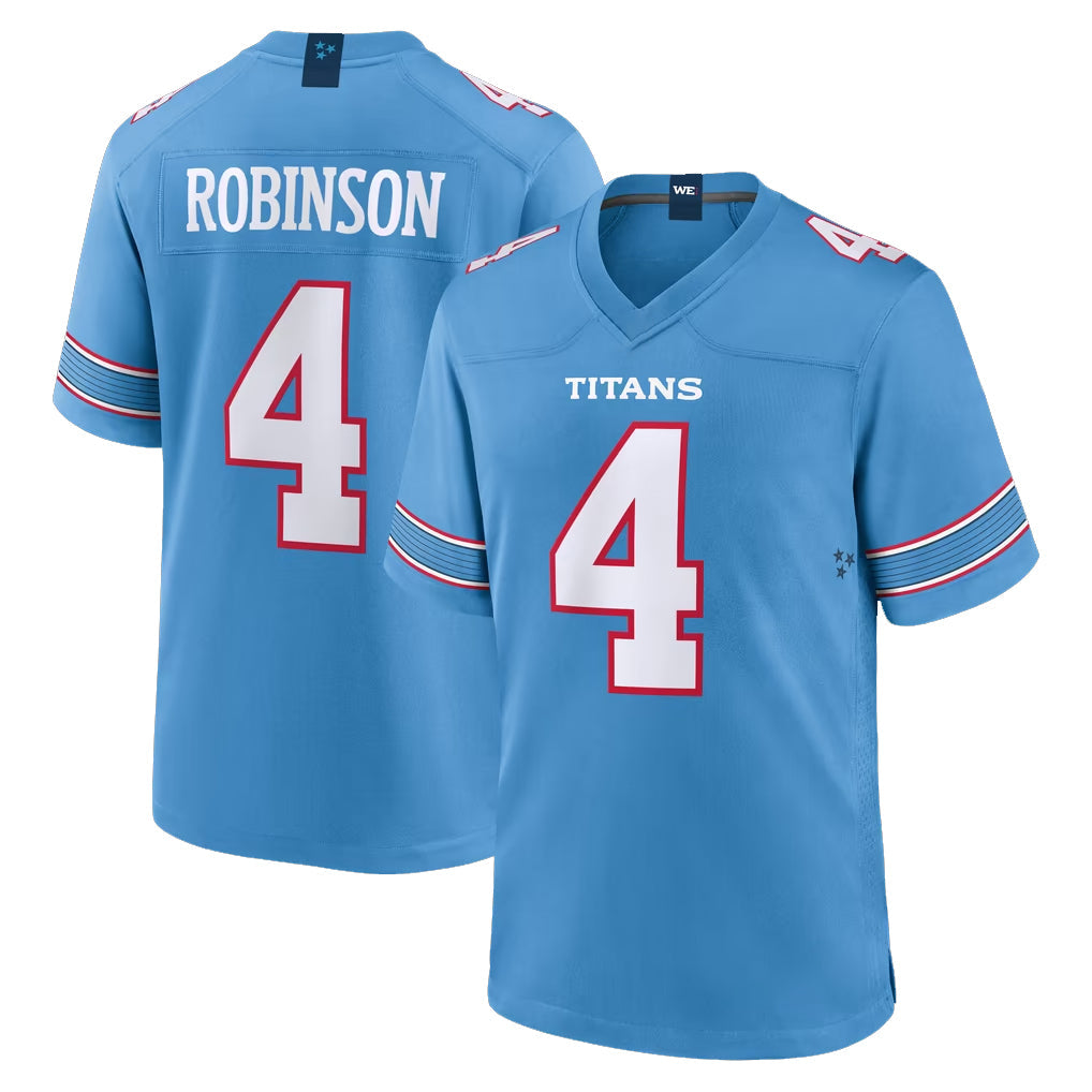 Jdoa T.Titans #4 Wan'Dale Robinson Player Light Blue 2026 Game Home Stitched Jerseys