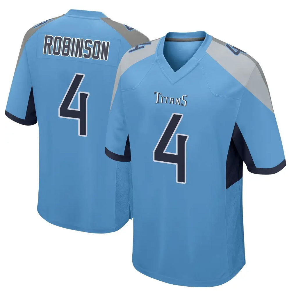 Jdoa T.Titans #4 Wan'Dale Robinson Player Light Blue Home Game Stitched Jerseys