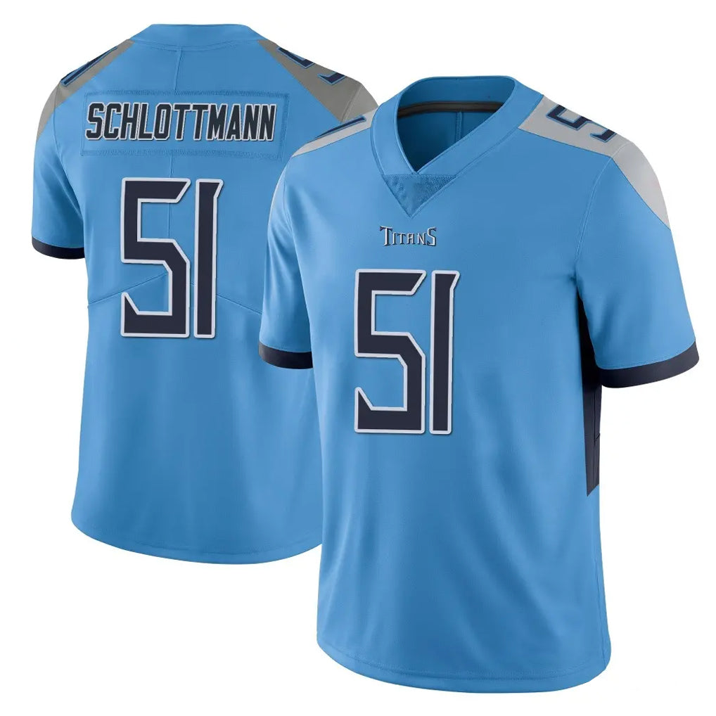 Jdoa T.Titans #51 Austin Schlottmann Player Light Blue Limited Vapor Untouchable Home Game Stitched Jerseys