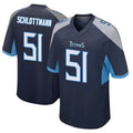 Jdoa T.Titans #51 Austin Schlottmann Player Navy Home Game Stitched Jerseys