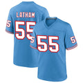 Jdoa T.Titans #55 JC Latham Player Blue Throwback Alternate Game Stitched Jerseys