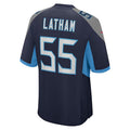 Jdoa T.Titans #55 JC Latham Player Navy Home Game Stitched Jerseys