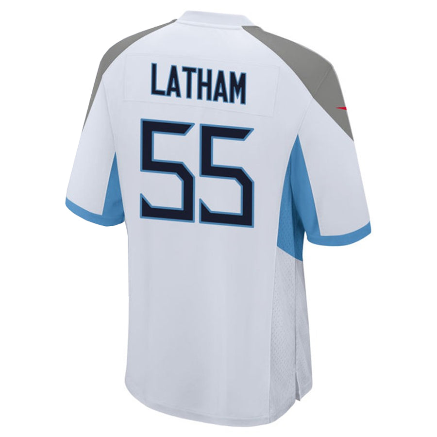 Jdoa T.Titans #55 JC Latham Player White Home Game Stitched Jerseys