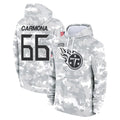 Jdoa T.Titans #66 Fernando Carmona Jr. Player Camo Arctic Salute to Service Pullover Hoodies Home Game Stitched Jerseys