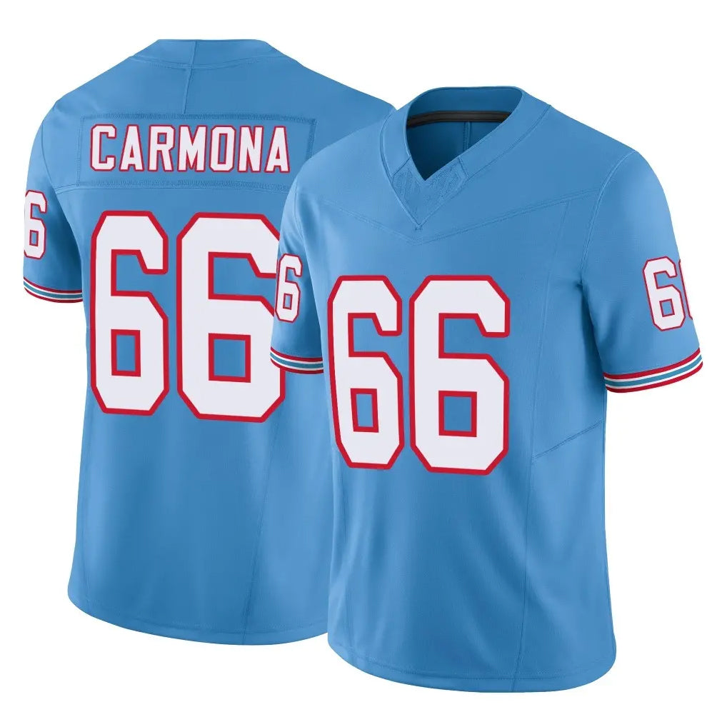 Jdoa T.Titans #66 Fernando Carmona Jr. Player Light Blue Limited Vapor F.U.S.E. Home Game Stitched Jerseys