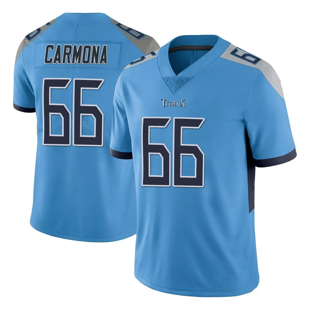 Jdoa T.Titans #66 Fernando Carmona Jr. Player Light Blue Limited Vapor Untouchable Home Game Stitched Jerseys