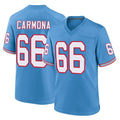 Jdoa T.Titans #66 Fernando Carmona Jr. Player Light Blue Oilers Throwback Home Game Stitched Jerseys