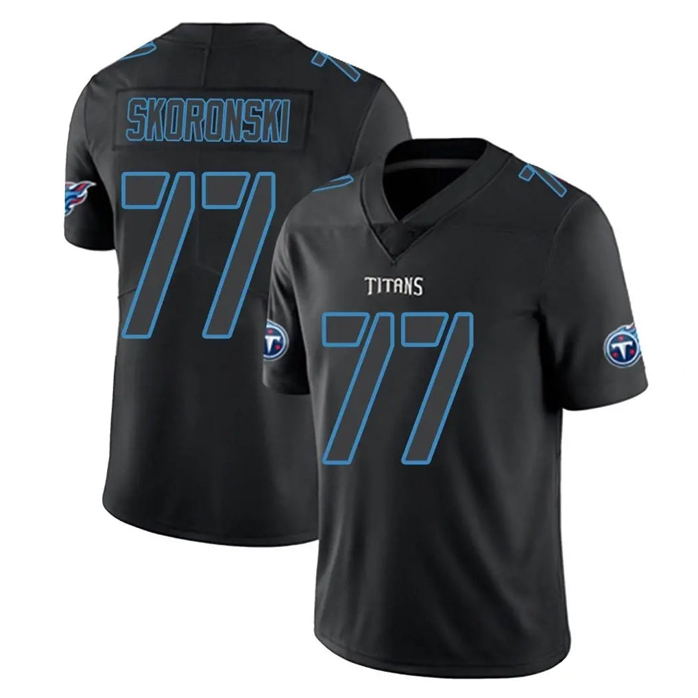 Jdoa T.Titans #77 Peter Skoronski Player Black Impact Limited Home Game Stitched Jerseys