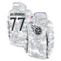 Jdoa T.Titans #77 Peter Skoronski Player Camo Arctic Salute to Service Pullover Hoodies Home Game Stitched Jerseys