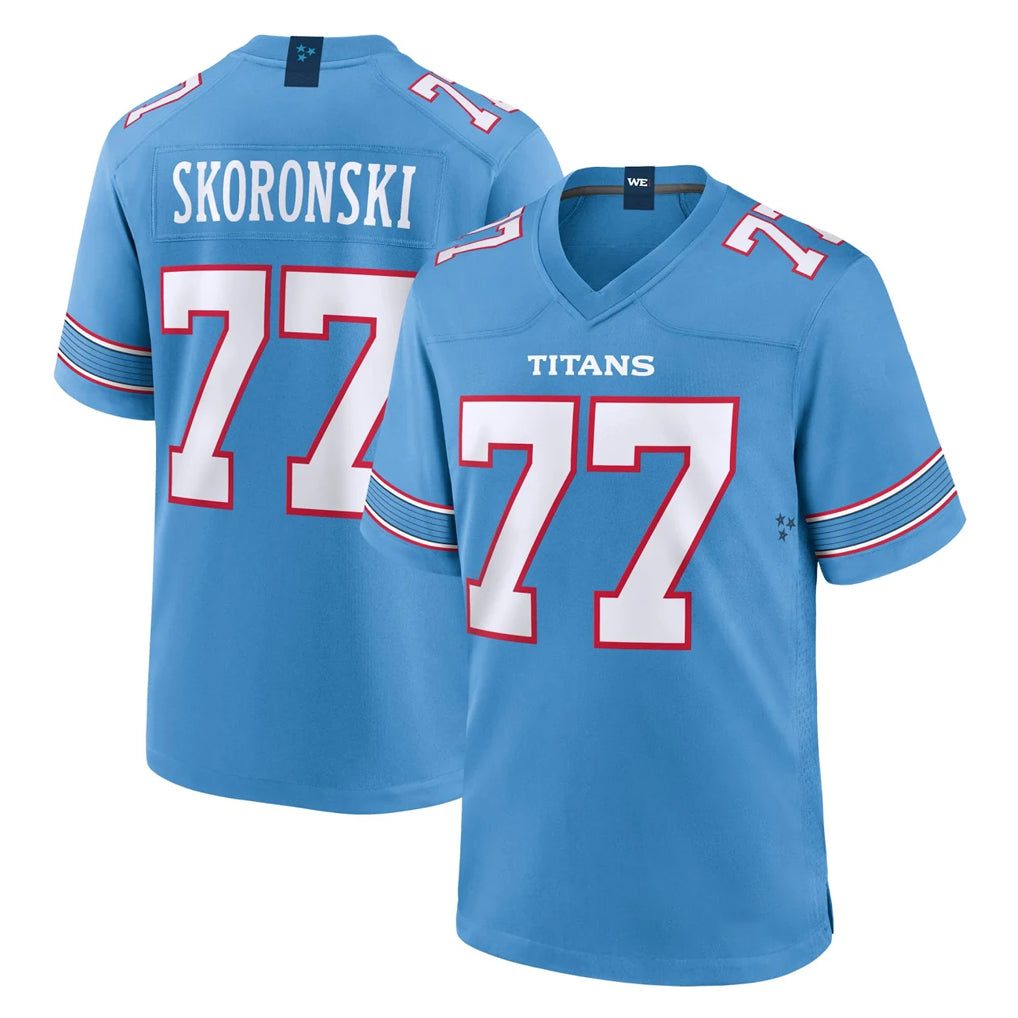 Jdoa T.Titans #77 Peter Skoronski Player Light Blue 2026 Game Home Stitched Jerseys