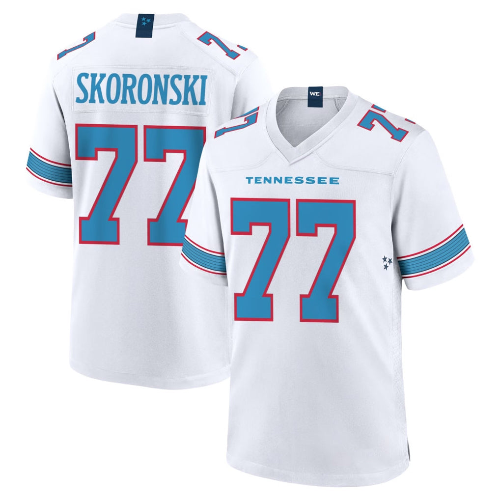 Jdoa T.Titans #77 Peter Skoronski Player White 2026 Game Home Stitched Jerseys