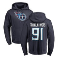 Jdoa T.Titans #91 John Franklin-Myers Player Navy Logo Pullover Hoodies Home Game Stitched Jerseys