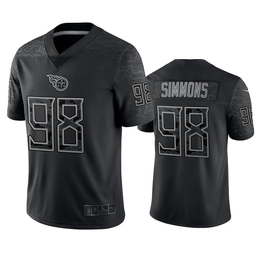 Jdoa T.Titans #98 Jeffery Simmons Player Black RFLCTV Limited Stitched Jerseys