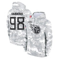 Jdoa T.Titans #98 Jeffery Simmons Player Camo Arctic Salute to Service Pullover Hoodies Home Game Stitched Jerseys