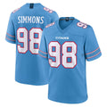 Jdoa T.Titans #98 Jeffery Simmons Player Light Blue 2026 Game Home Stitched Jerseys