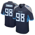 Jdoa T.Titans #98 Jeffery Simmons Player Navy Home Game Stitched Jerseys