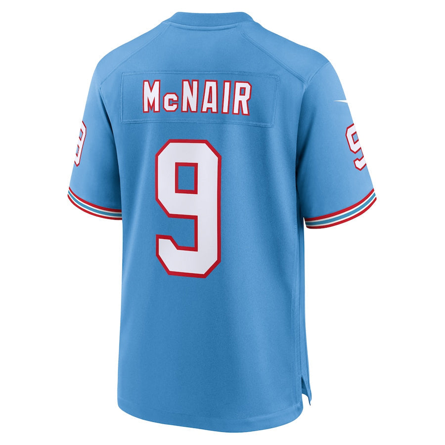 Jdoa T.Titans #9 Steve McNair Player Light Blue Throwback Alternate Game Stitched Jerseys