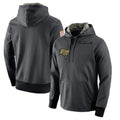 Jdoa TB.Buccaneers  Blank Player Gray Salute to Service Sideline Performance Pullover Hoodies Home Game Stitched Jerseys