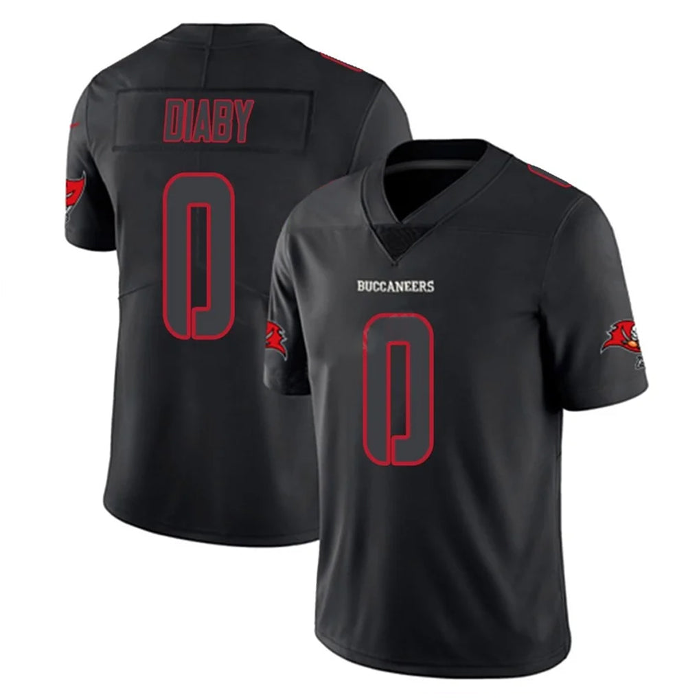 Jdoa TB.Buccaneers #0 Yaya Diaby Player Black Impact Limited Home Game Stitched Jerseys