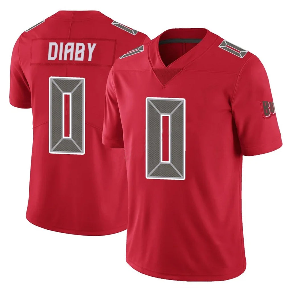 Jdoa TB.Buccaneers #0 Yaya Diaby Player Red Limited Color Rush Home Game Stitched Jerseys