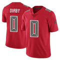 Jdoa TB.Buccaneers #0 Yaya Diaby Player Red Limited Color Rush Home Game Stitched Jerseys