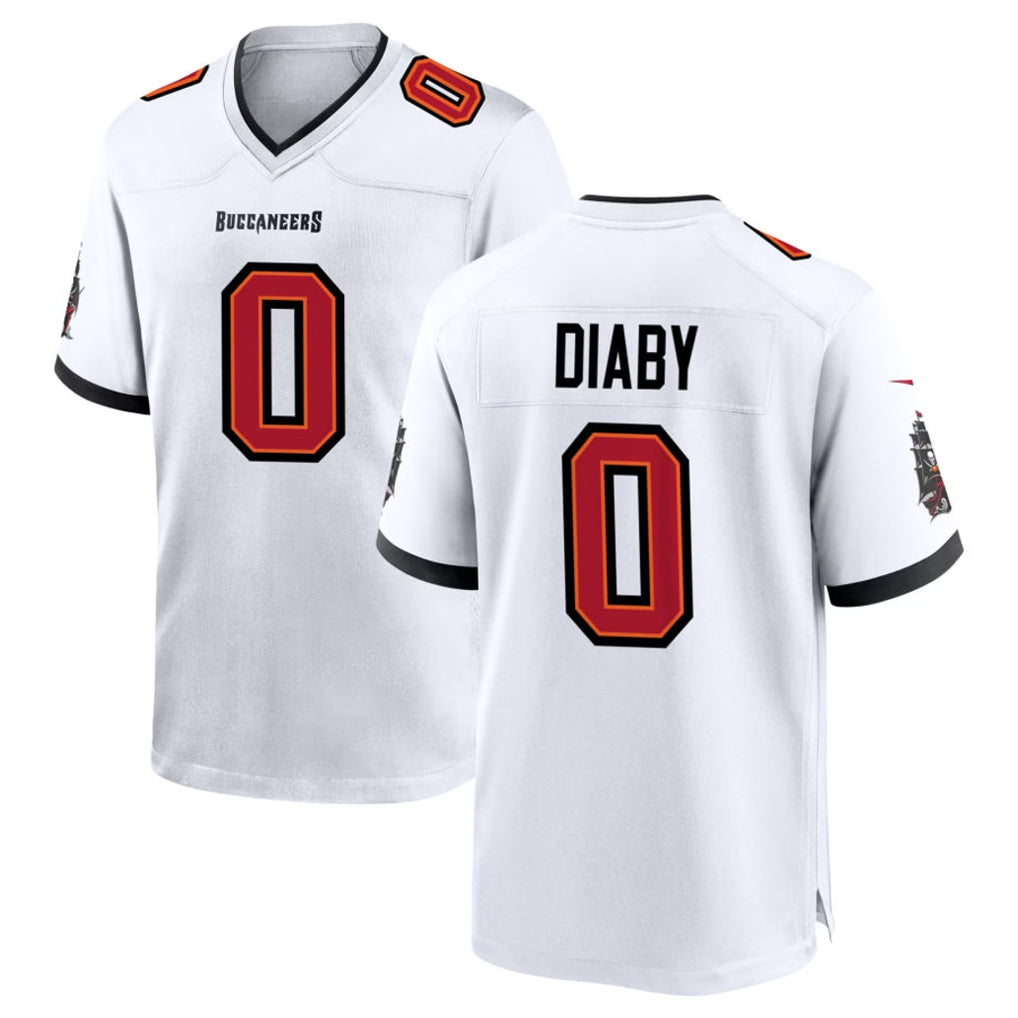 Jdoa TB.Buccaneers #0 Yaya Diaby Player White Home Game Stitched Jerseys