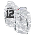 Jdoa TB.Buccaneers #12 Tom Brady Player Salute to Service Hoodies Stitched Jerseys